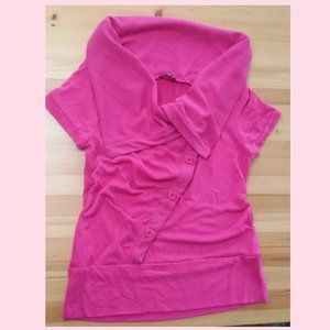 Le Chateau Hot Pink Blouse Sz L